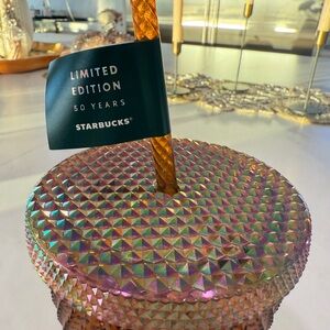 50th Anniversary NEW Starbucks 50th Anniversary Iridescent Pink Tumbler 16 oz